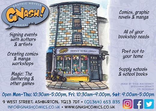 Gnash Comics, 9 West Street, Ashburton, Devon TQ13 7DT
