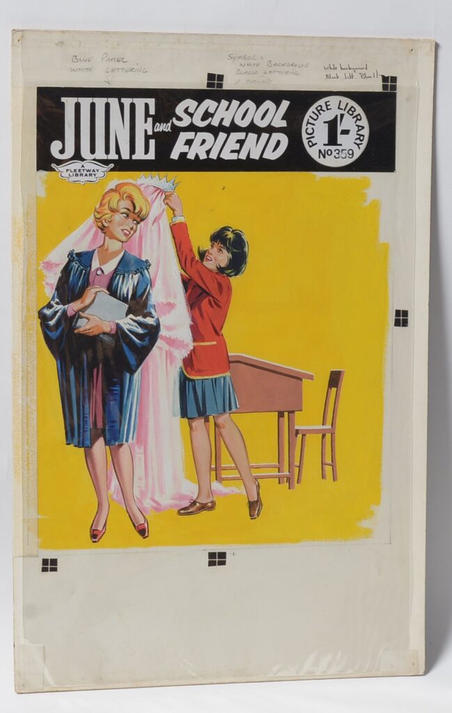 "June and School Friend" Picture Library, No. 359 cover art  | Peter Hansen Collection