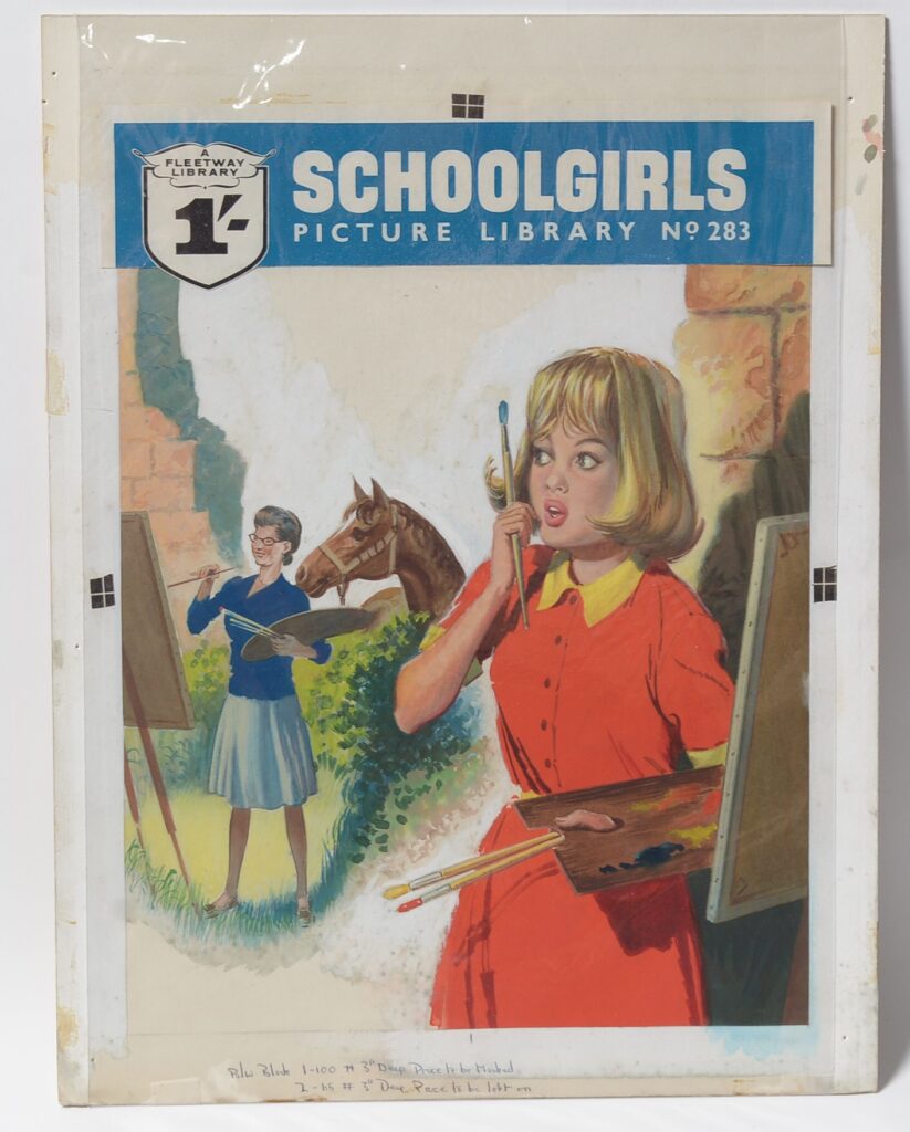 "School Girls" Picture Library, issues No. 283 cover art attributed to Barbara Walton  | Peter Hansen Collection