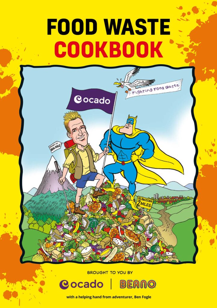 The Ocado x Beano Food Waste Cookbook - Cover