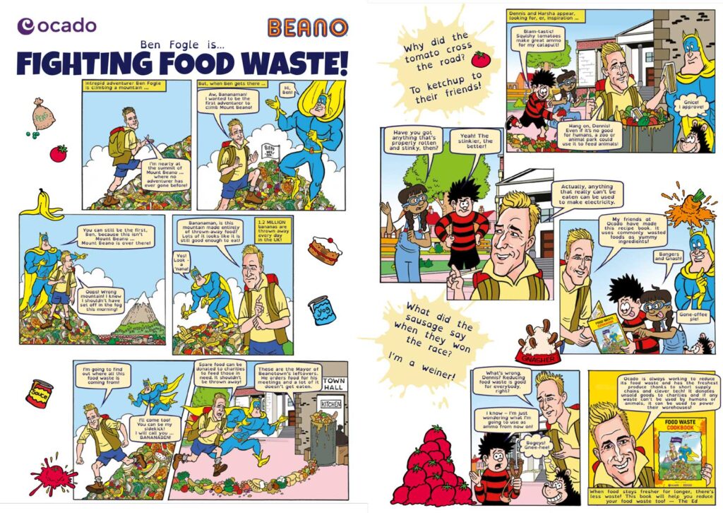 The Ocado x Beano Food Waste Cookbook - Strip featuring Ben Fogle