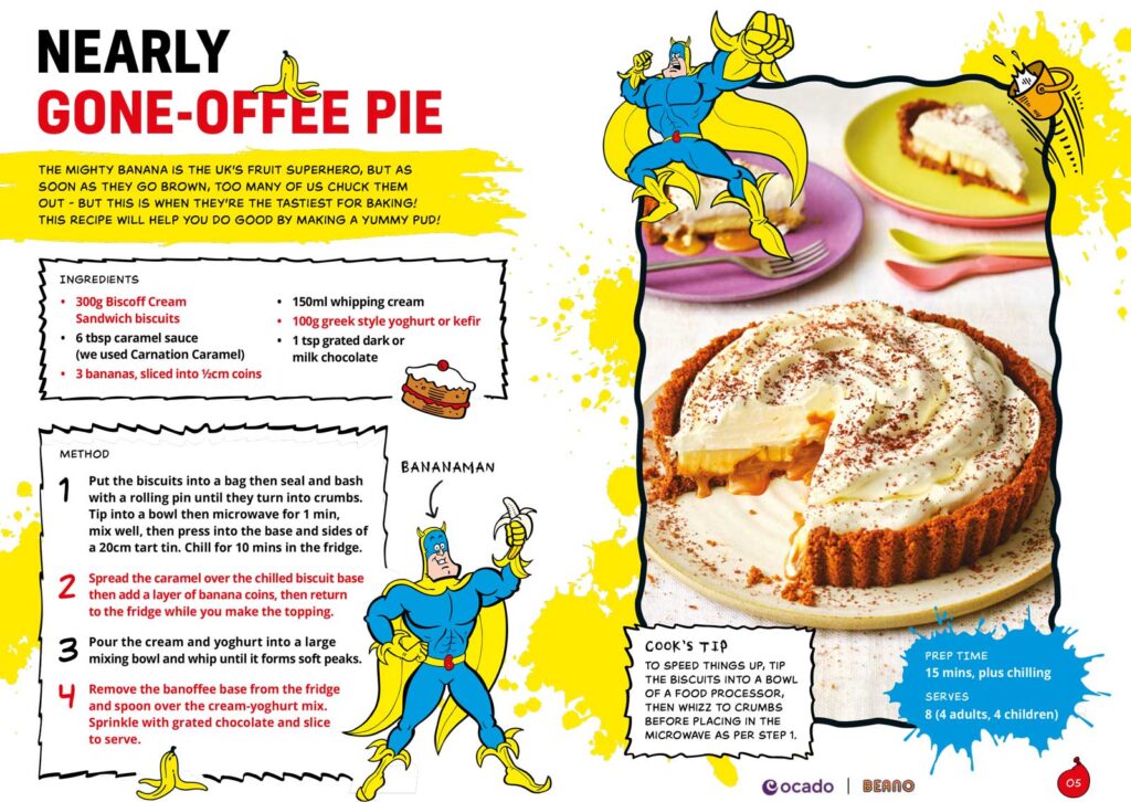 The Ocado x Beano Food Waste Cookbook - Gone-Offee Pie