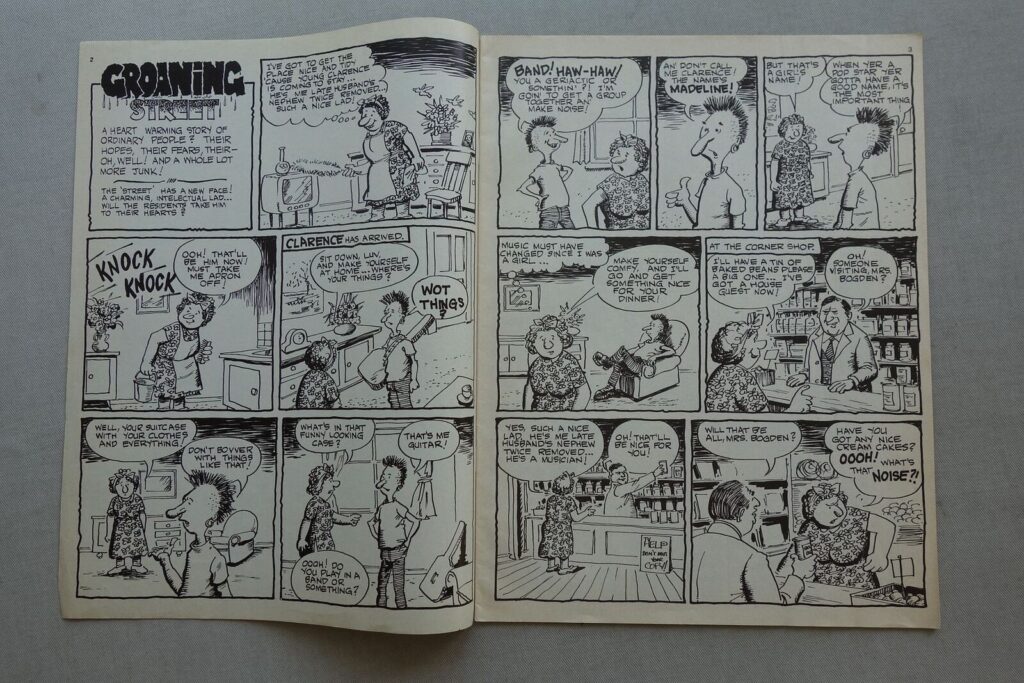 "Groaning Street", a parody of Coronation Street, from TV Help No. 1 (1987)