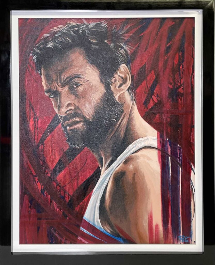 Art by Pete Humphreys - Hugh Jackman as Logan / Wolverine from X-Men | acrylic on canvas