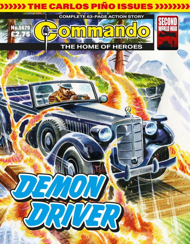 Commando 5679: Home of Heroes – Demon Driver - cover by Carlos Pino