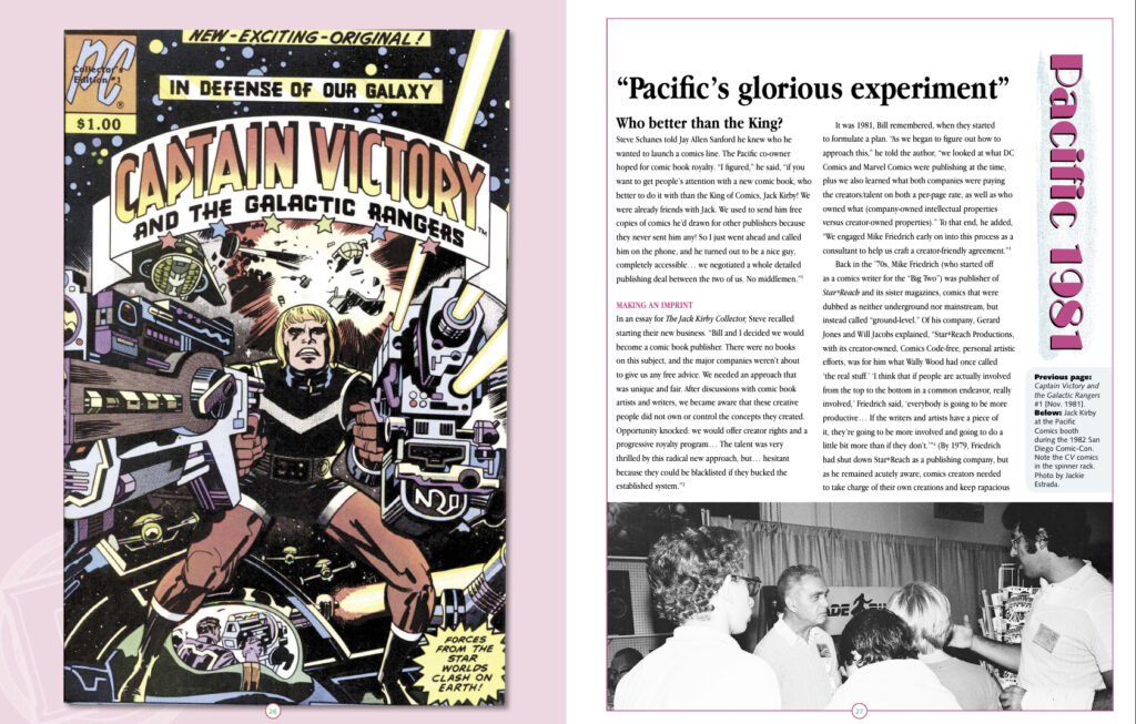 The Pacific Comics Companion - Sample Spread (TwoMorrows, 2023)