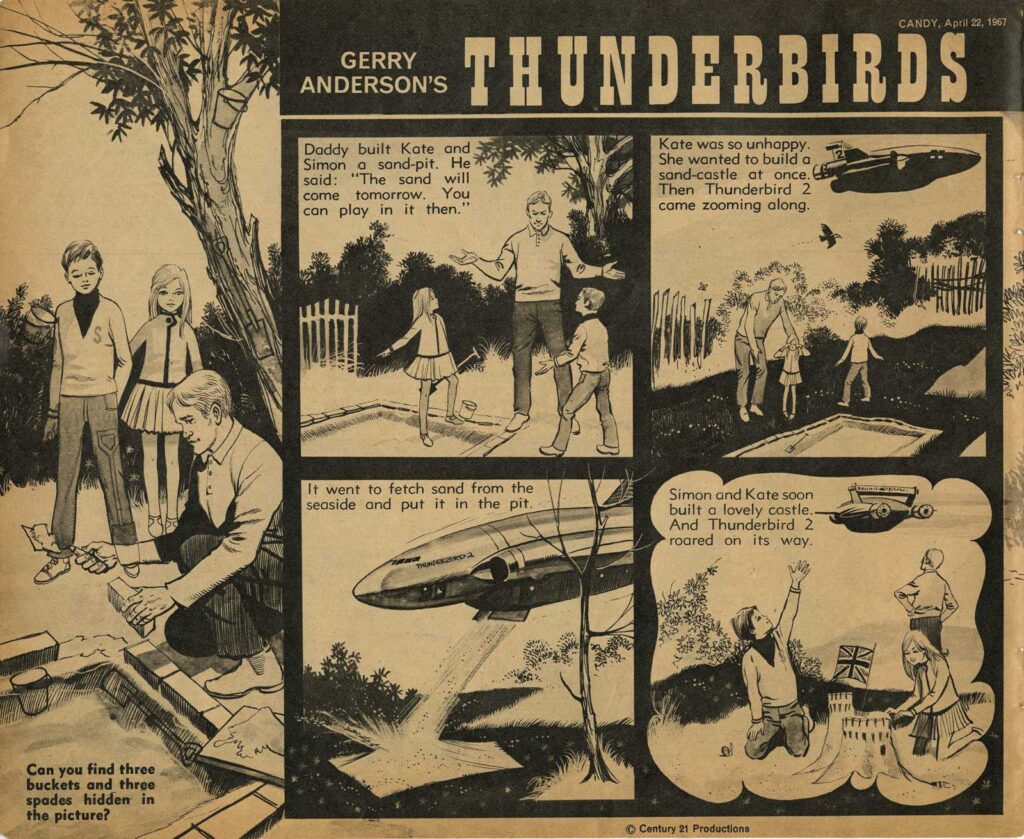 The "Thunderbirds" story from Candy and Andy No. 14, cover dated 22nd May 1967
