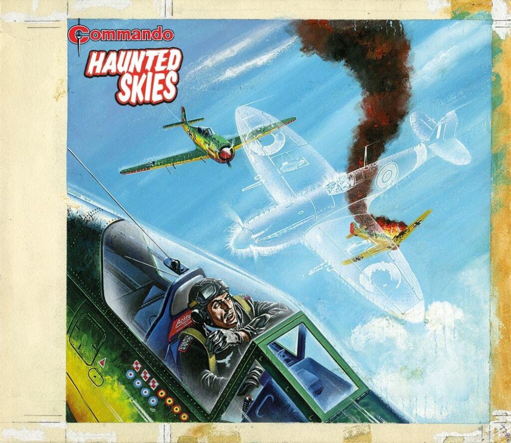 Commando 5694: Silver Collection - Haunted Skies - cover by Ken Barr