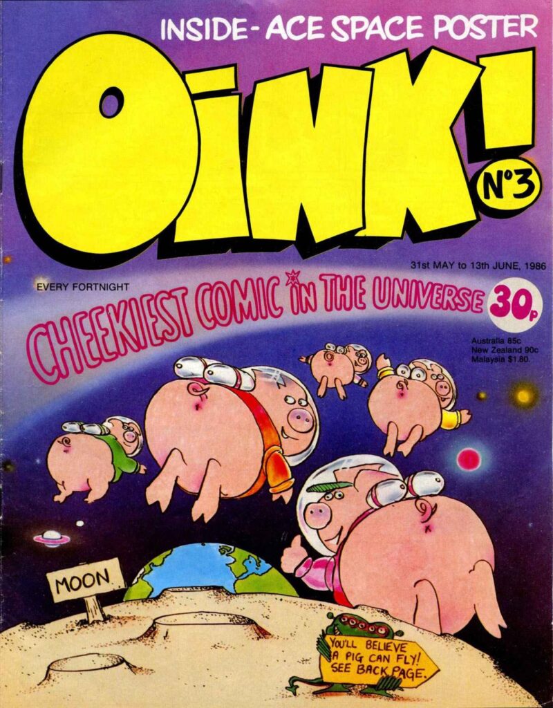 Oink Issue 3 - cover by Tony Husband. Image via The Oink Blog https://oink.blog