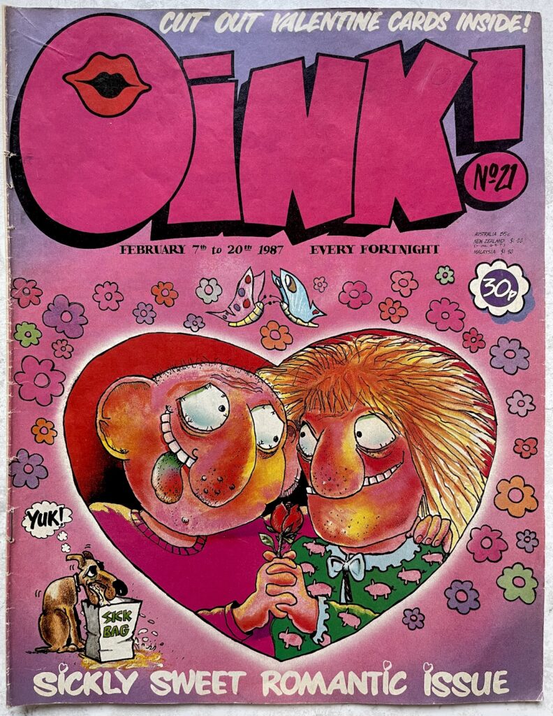 Oink Issue 21 - cover by Tony Husband. Image via The Oink Blog https://oink.blog