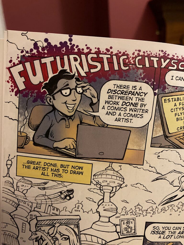 Futuristic City by David Robertson and Neil Paterson, from Enough Nonsense, 2023, Fred Egg Comics