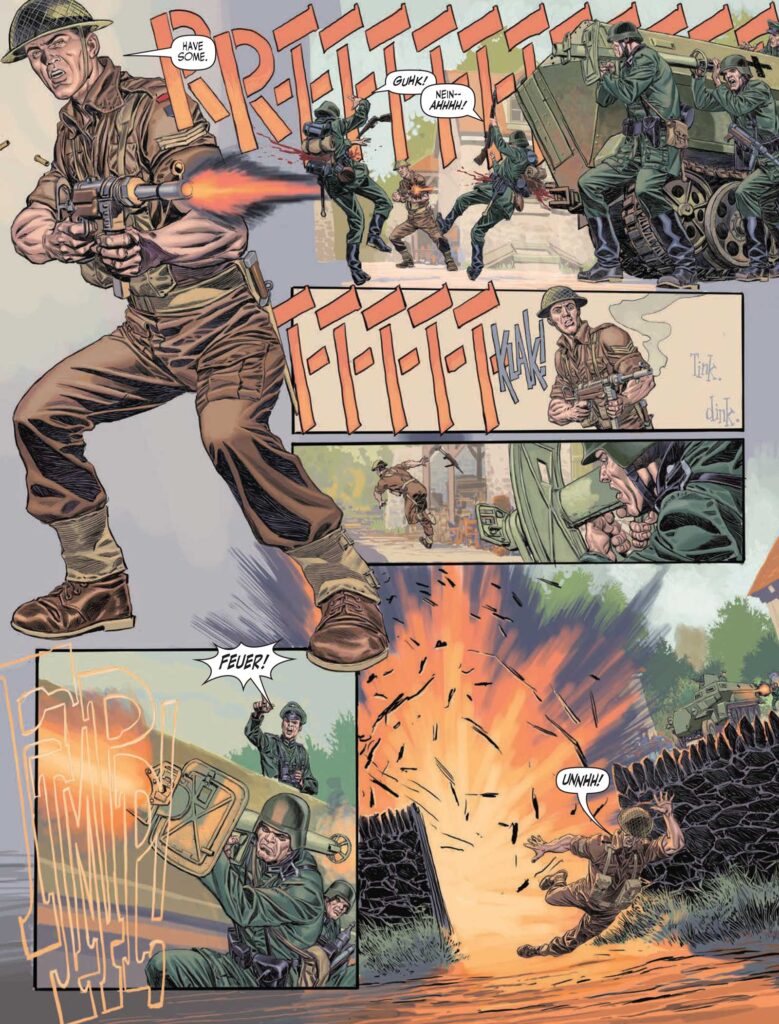A page of "D-Day Dawson" from from Battle Action #2