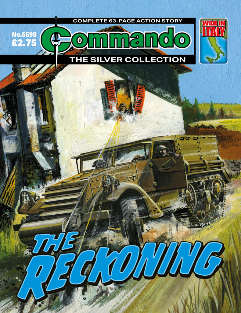 Commando 5698: Silver Collection - The Reckoning
Story: CG Walker | Art: Gordon C Livingston | Cover: K Walker 
First Published 1981 as Issue 1521