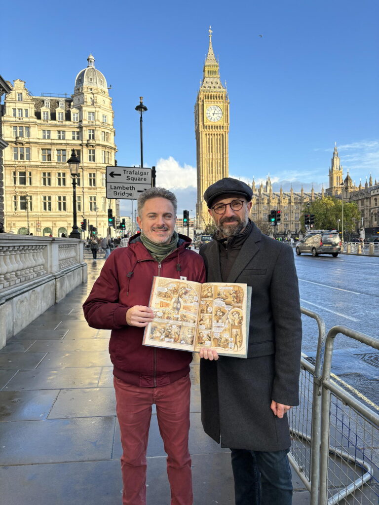 Cyril Lieron and Benoit Dahan in London, November 2023. Photo courtesy Titan Comics
