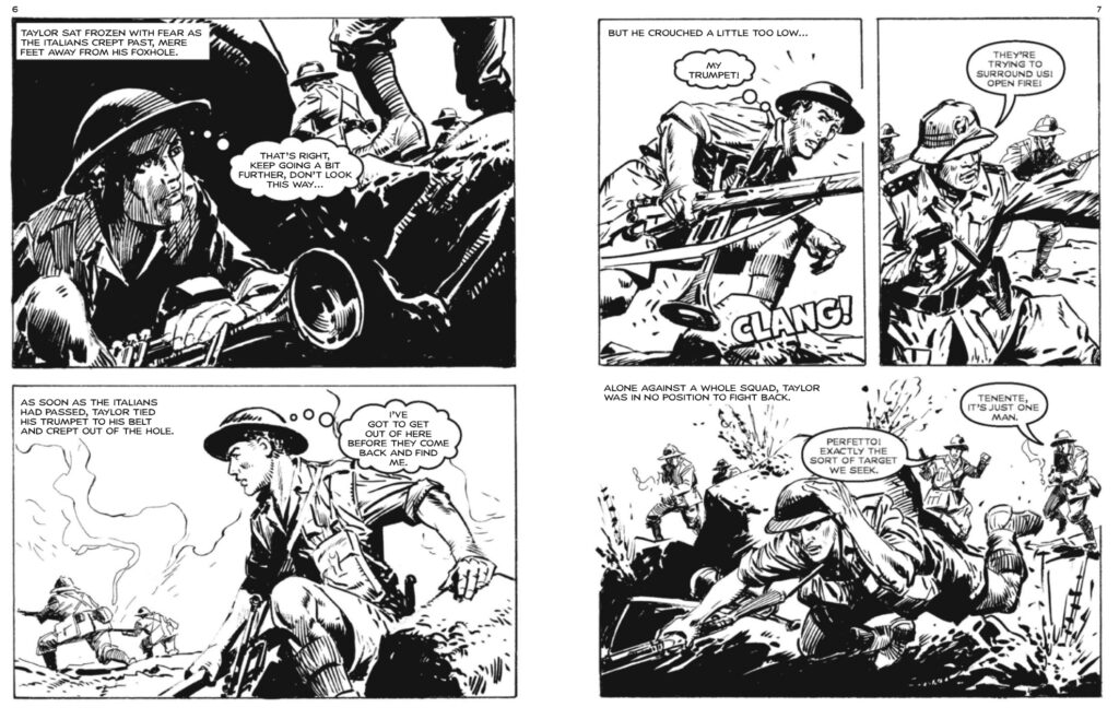 A spread from Commando 5699, The Trumpeter’s Call