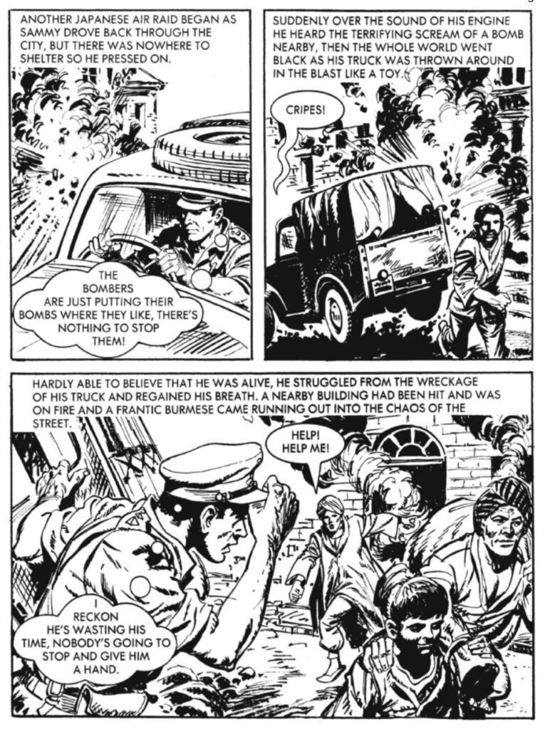 A page from the reprint of Last Man Out 