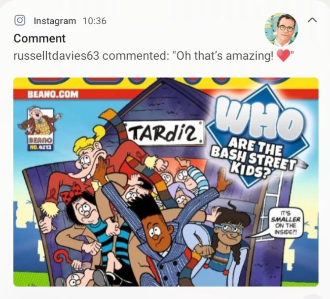 Doctor Who showrunner Russell T. Davies reacts to BEANO’s Doctor Who celebration