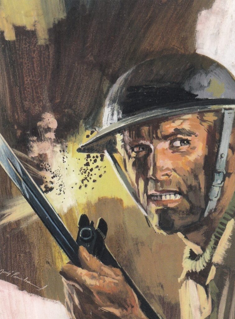 Into Battle Exhibition Souvenir Postcard - art by Jordi Penalva, War Picture Library #304