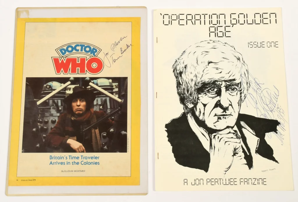 Doctor Who "Operation Golden Age" fanzine and American Tom Baker memorabilia
