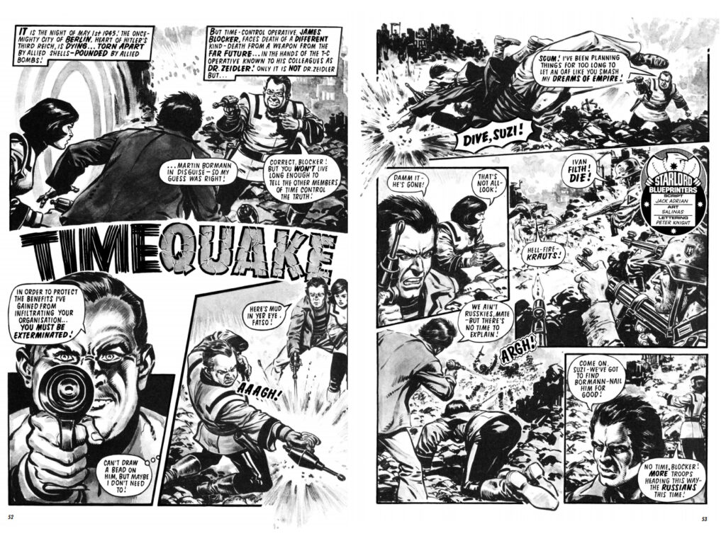 Starlord's "TimeQuake", written by Chris Lowder (as Jack Adrian), art by Salinas