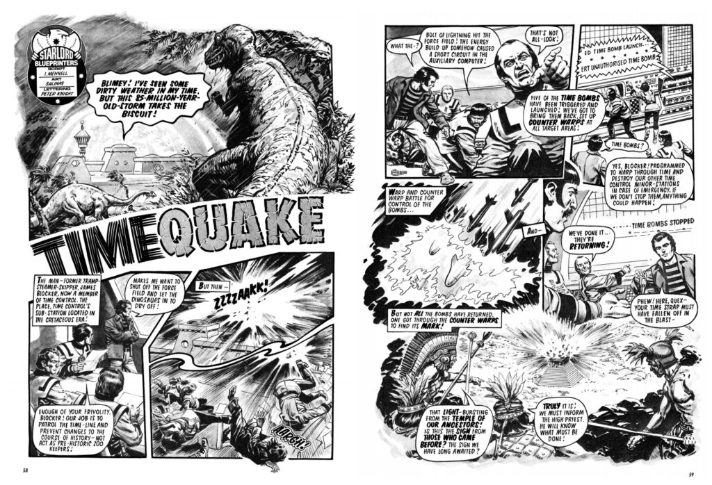 Starlord's "TimeQuake", written by Ian Mennell, art by Salinas