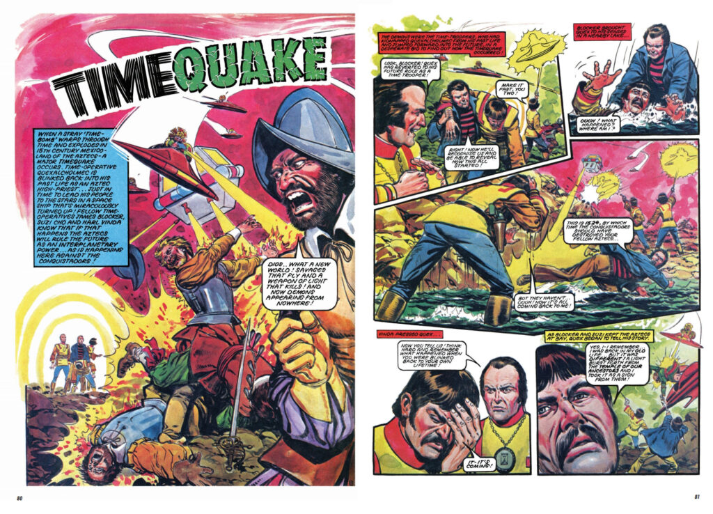 Starlord's "TimeQuake", written by Ian Mennell, art by Salinas