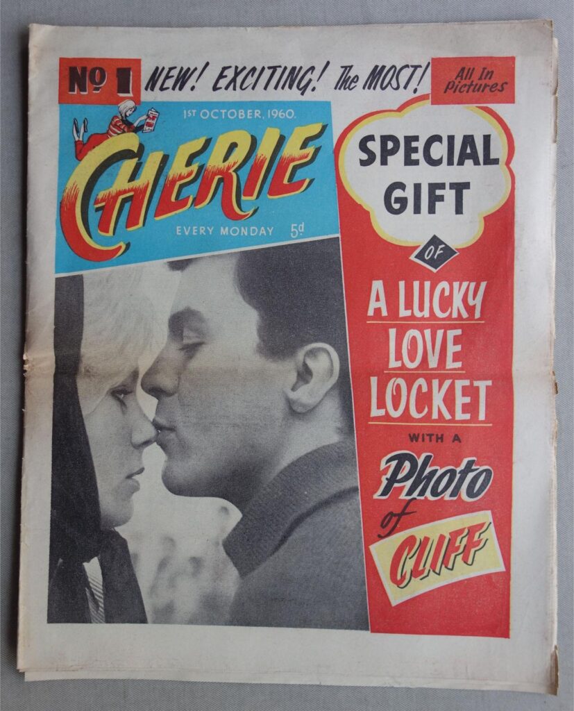 Cherie No. 1, cover dated 1st October 1960, a romance comic published by DC Thomson