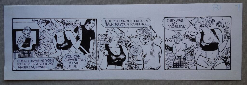 George and Lynn Original Comic Art, by Josep Gual for The Sun Newpapaper c2000s, un numbered