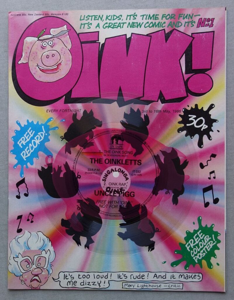 Oink No. 1 - May 1986 wiith Free Gift Record