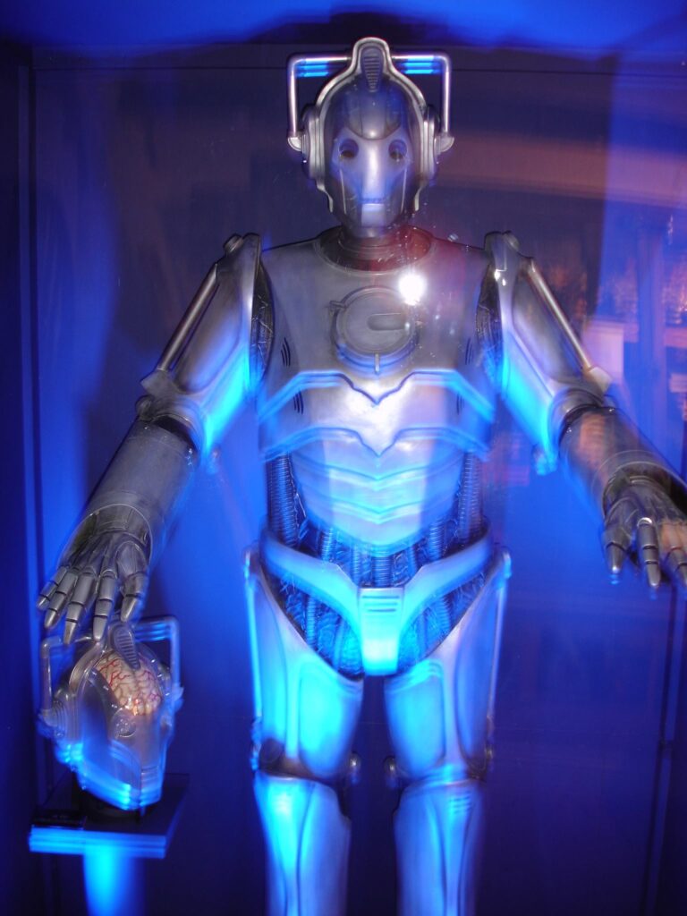 Cyberman from Doctor Who in Bromyard's Time Machine Museum