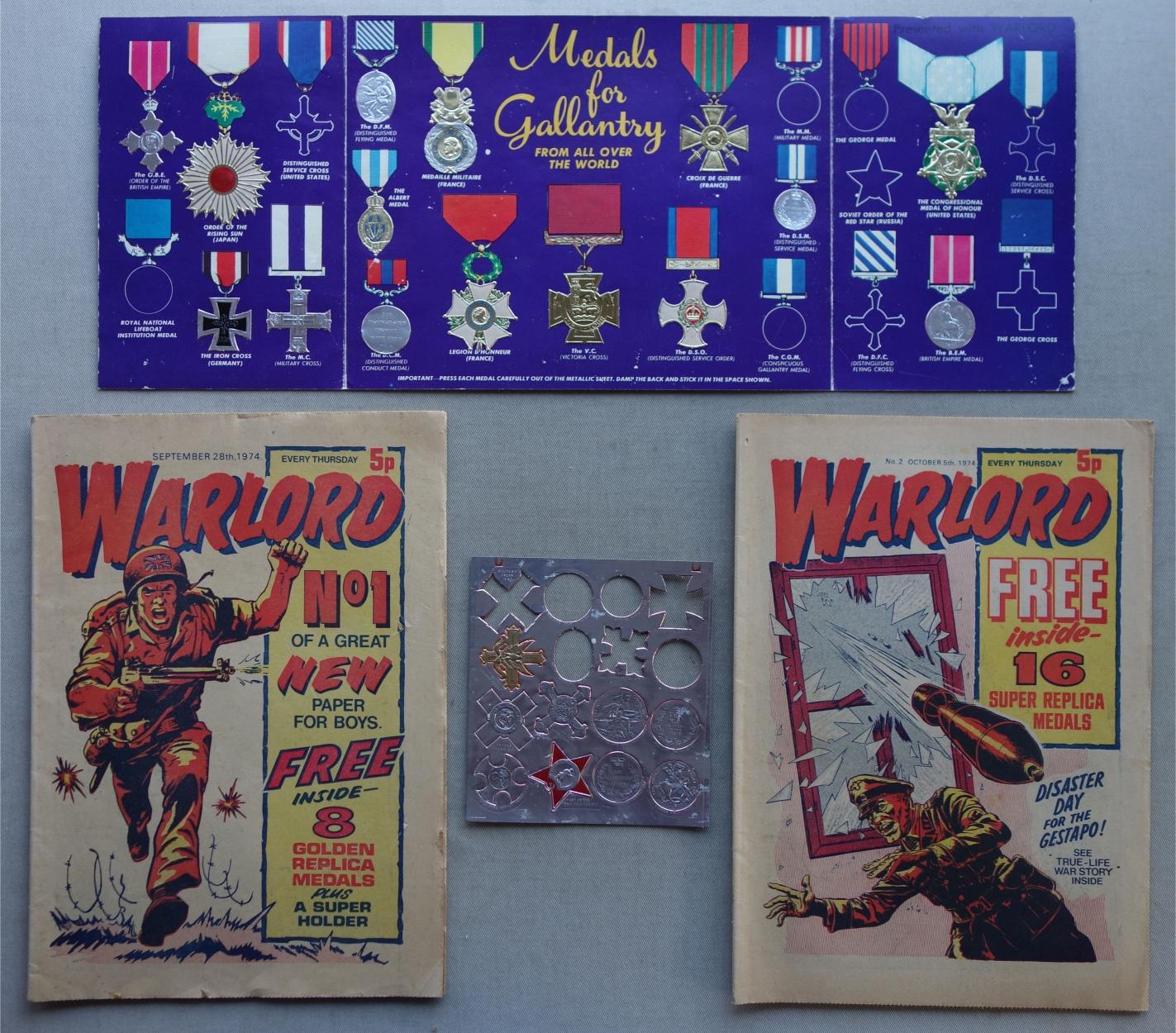 Warlord No. 1 and 2, Septmber/ October 1974, With Free Gifts