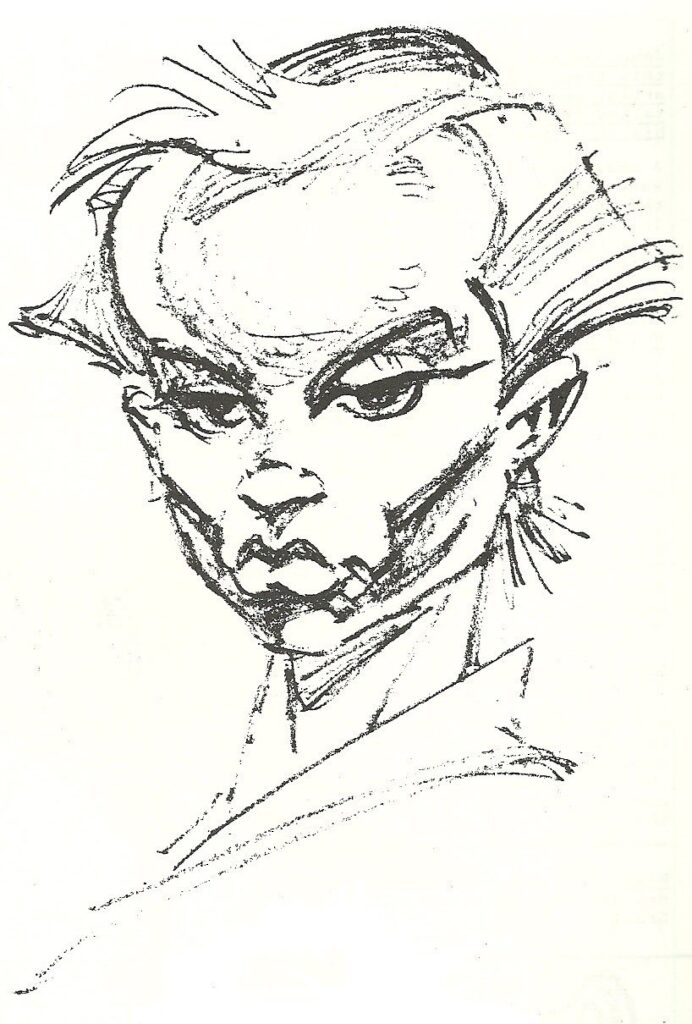 Ian Gibson’s design sketch for HaloJones, for “The Ballad of Halo Jones”. With thanks to Colin Smith