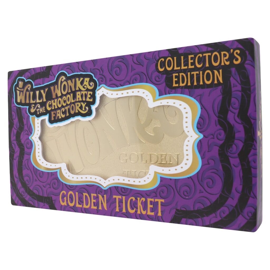 "Willy Wonka and the Chocolate Factory Collector's Edition Replica Golden Ticket" - We Are Fanattik