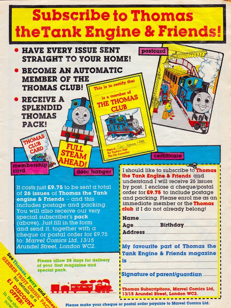 Thomas the Tank Engine & Friends Club Ad