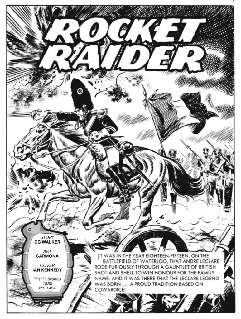 Commando 5714: Silver Collection: Rocket Raider
Story: CG Walker| Art: Carmona | Cover: Ian Kennedy 
First Published 1980 as Issue 1464