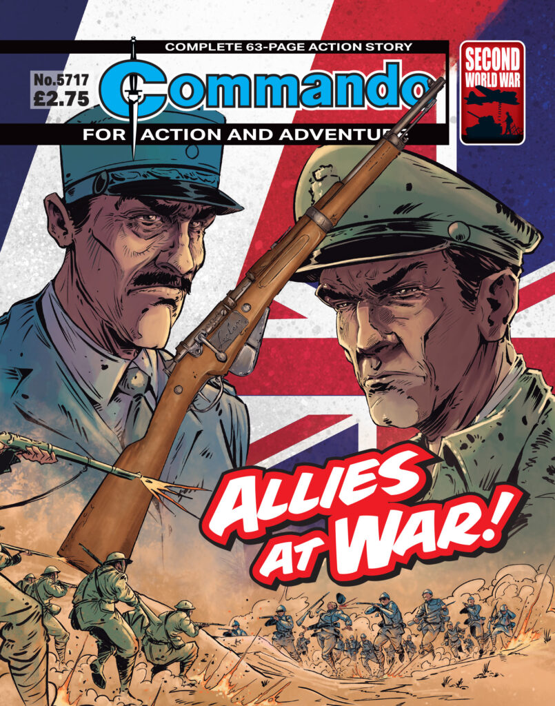 Commando 5717: Action and Adventure - Allies at War Story: Rossa McPhillips | Art: Paolo Ongaro | Cover: Alejandro Perez Mesa