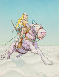 Moebius art for his poster for Spike & Mike's Festival of Animation 1987