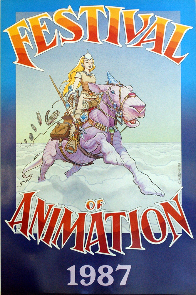 Print of Moebius poster for Spike & Mike's Festival of Animation 1987