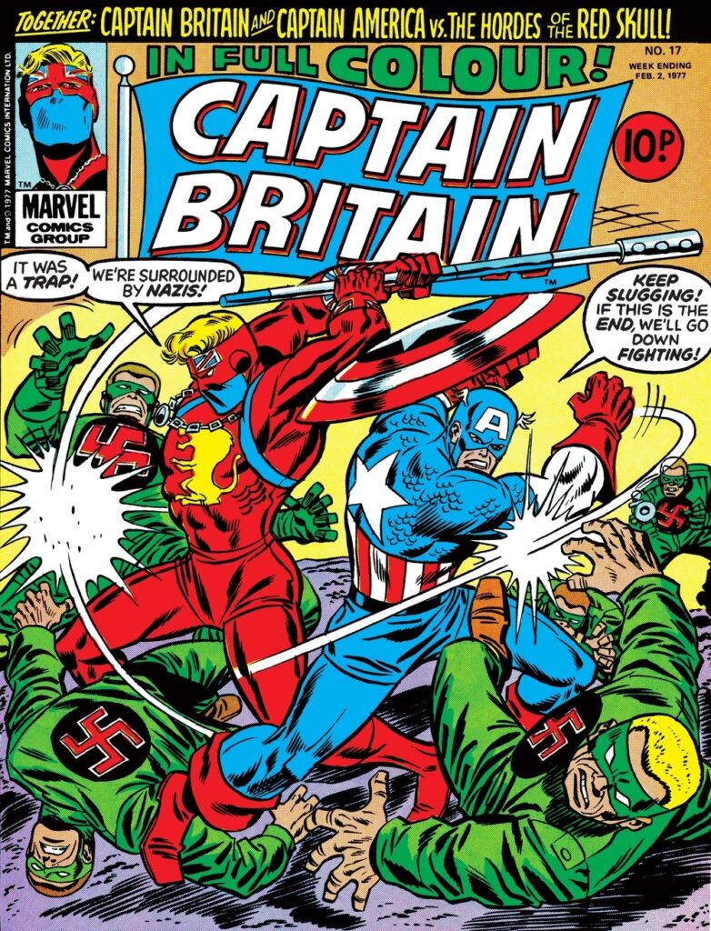 Captain Britain #17, cover dated 2nd February 1977