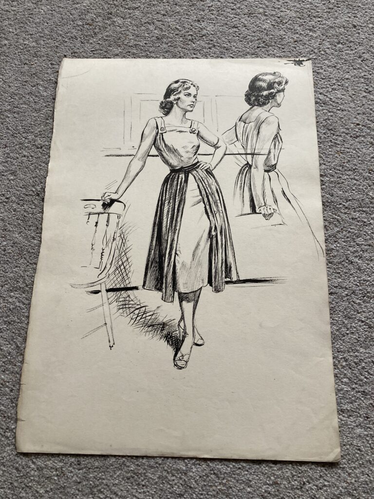 A life drawing by John Armstrong, created during his college days in the 1940s