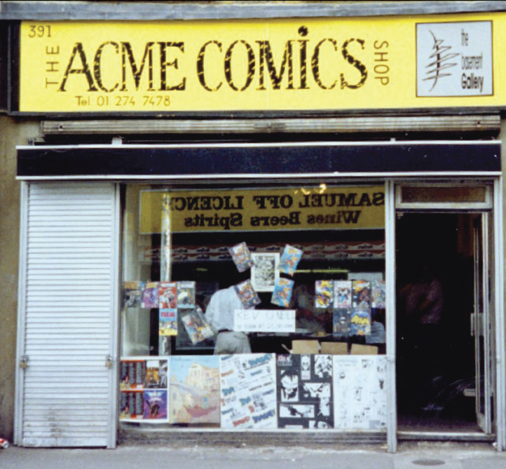 Acme Comics, Coldharbour Lane, Brixton, in the 1980s