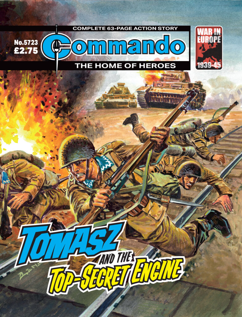 Commando 5723: Home of Heroes: Tomasz and the Top-Secret Engine
Story: Colin Maxwell | Art and Cover: Manuel Benet