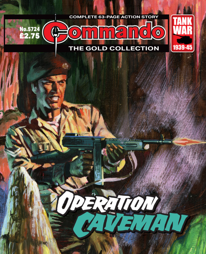 Commando 5724: Gold Collection: Operation Caveman
Story: Allan | Art: LS Lucas | Cover: Penalva
First Published 1970 as Issue 517