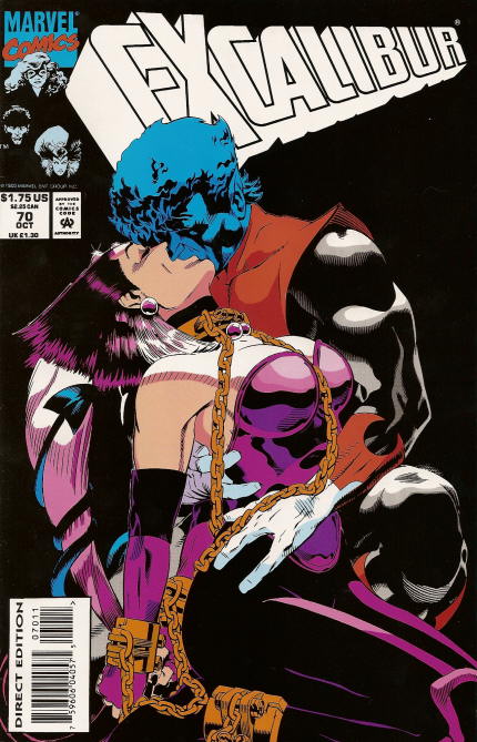 Excalibur Volume 1 #70, written by Richard Ashford, cover by Michael Golden