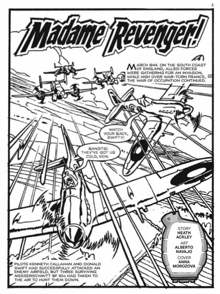 Commando 5725: Action and Adventure: Madame Revenger! Story: Heath Ackley| Art: Alberto Navajo | Cover: Anna Morozova