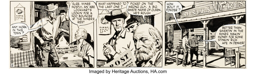 A "Matt Marriott" strip with art by Tony Weare sold by Heritage Auctions in 2019