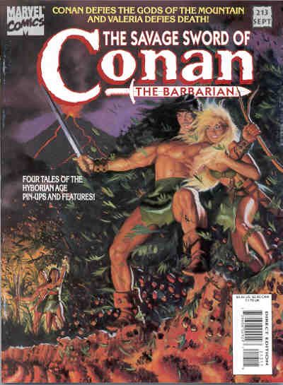 The Savage Sword of Conan #213, edited by Richard Ashford