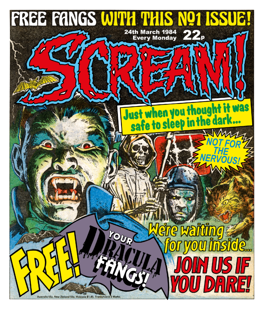 The cover of the first issue of Scream