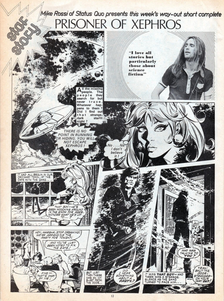 The opening page of "Prisoner of Xephros" Valentine, cover dated 3rd March 1971, featured in David Roach's book, A Very British Affair. "When I was putting the book together I simply had to include something by Romero, who was one of the top romance artists in British comics," David says, "with a gift for beauty that few artists could rival - as you can see here."