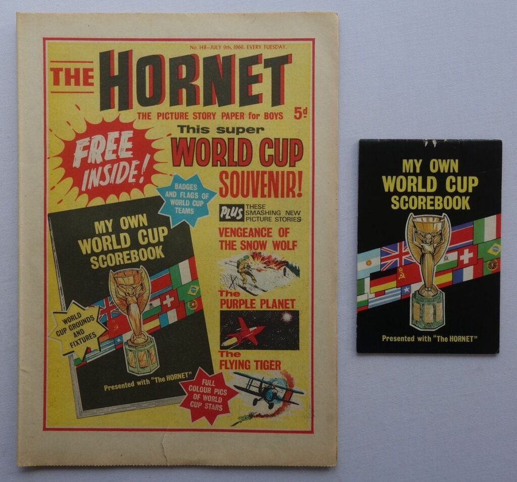 Hornet No. 148 cover dated 9th July 1966  With Free Gift - World Cup Scorebook